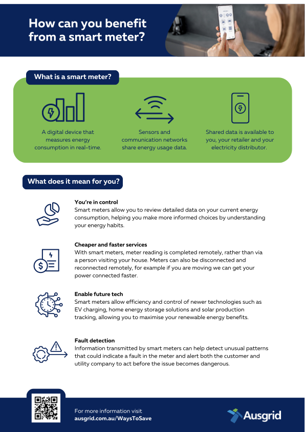 Ausgrid smart meter benefits infographic