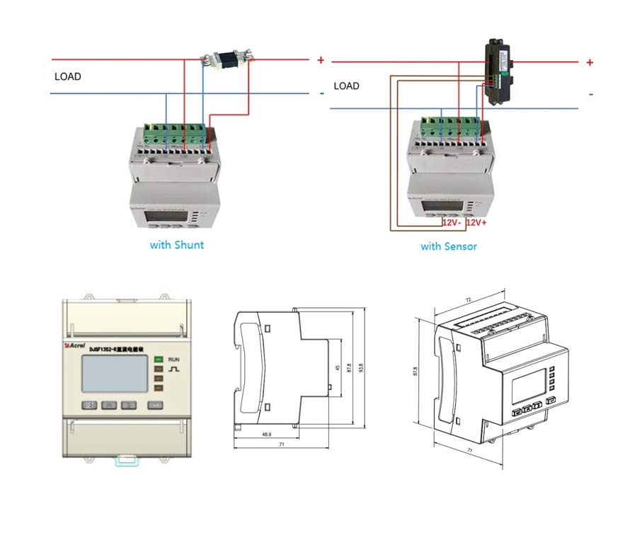 Acrel DJSF1352-RN official wiring image