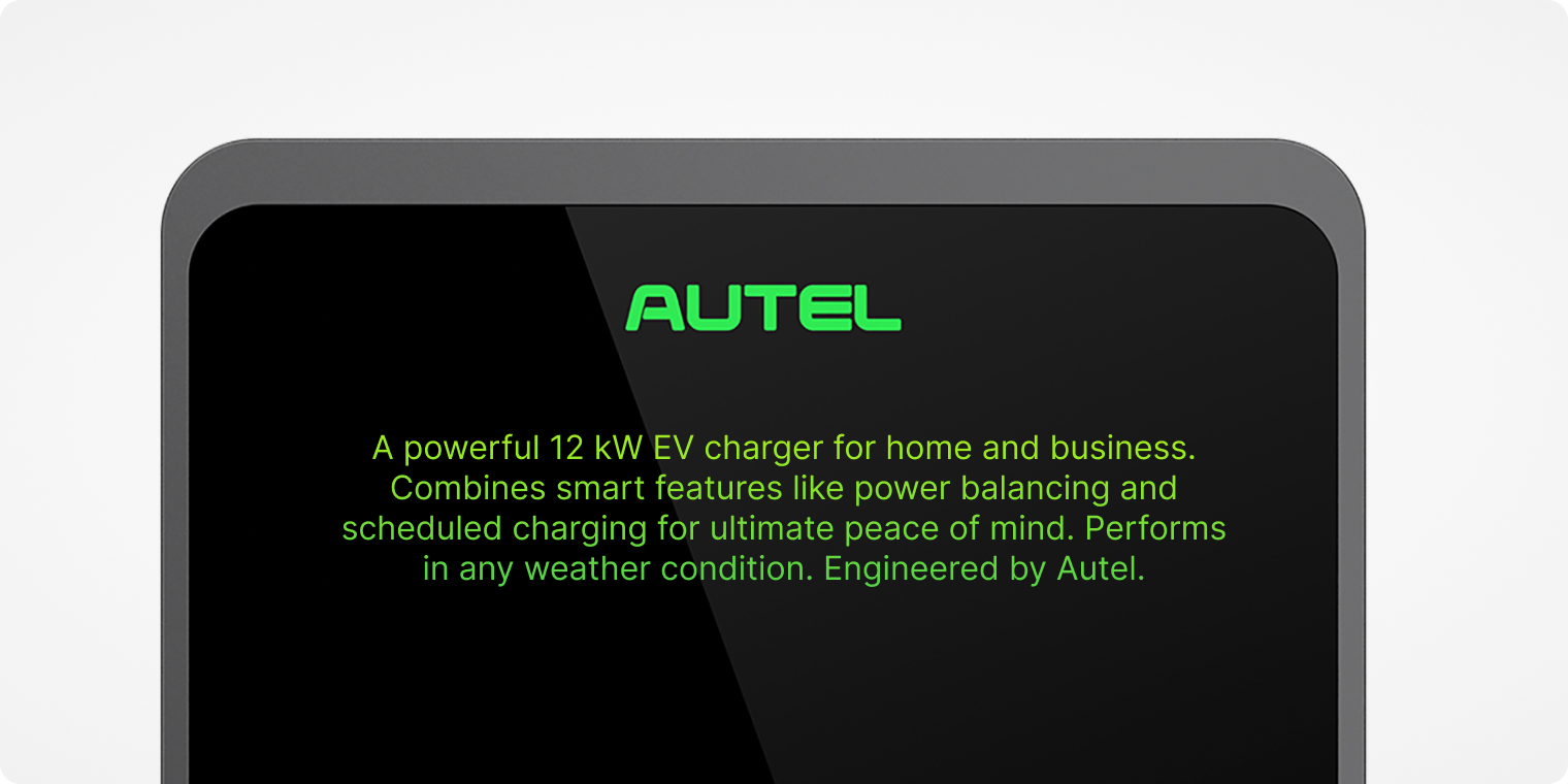 Autel AC Elite 12 kW smart charger official visual
