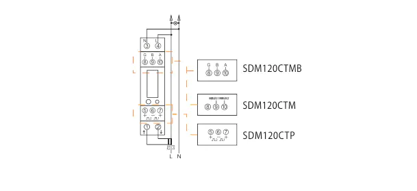 Eastron SDM120CTM wiring diagram