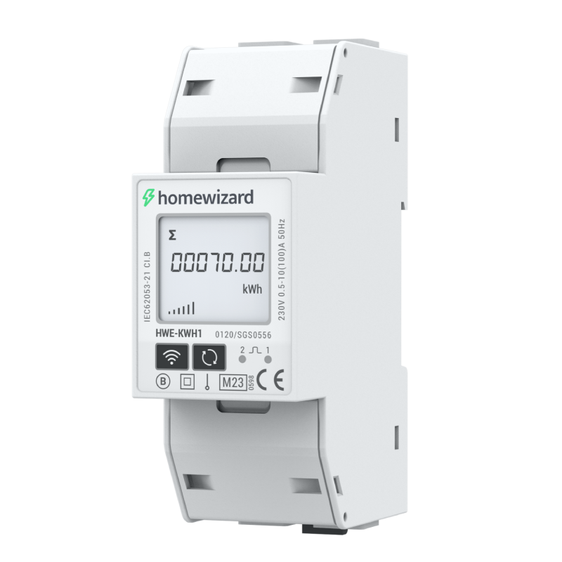 HomeWizard Wi-Fi kWh Meter 1-Phase angled product image