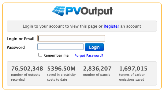 PVOutput Queensland public supply and demand view